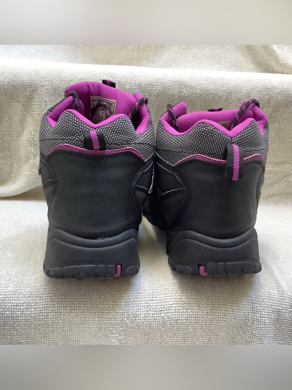 Mountain Warehouse Adventurer Ankle Boots-Black & Purple-Lace Up-Waterproof-9M - Picture 4 of 9